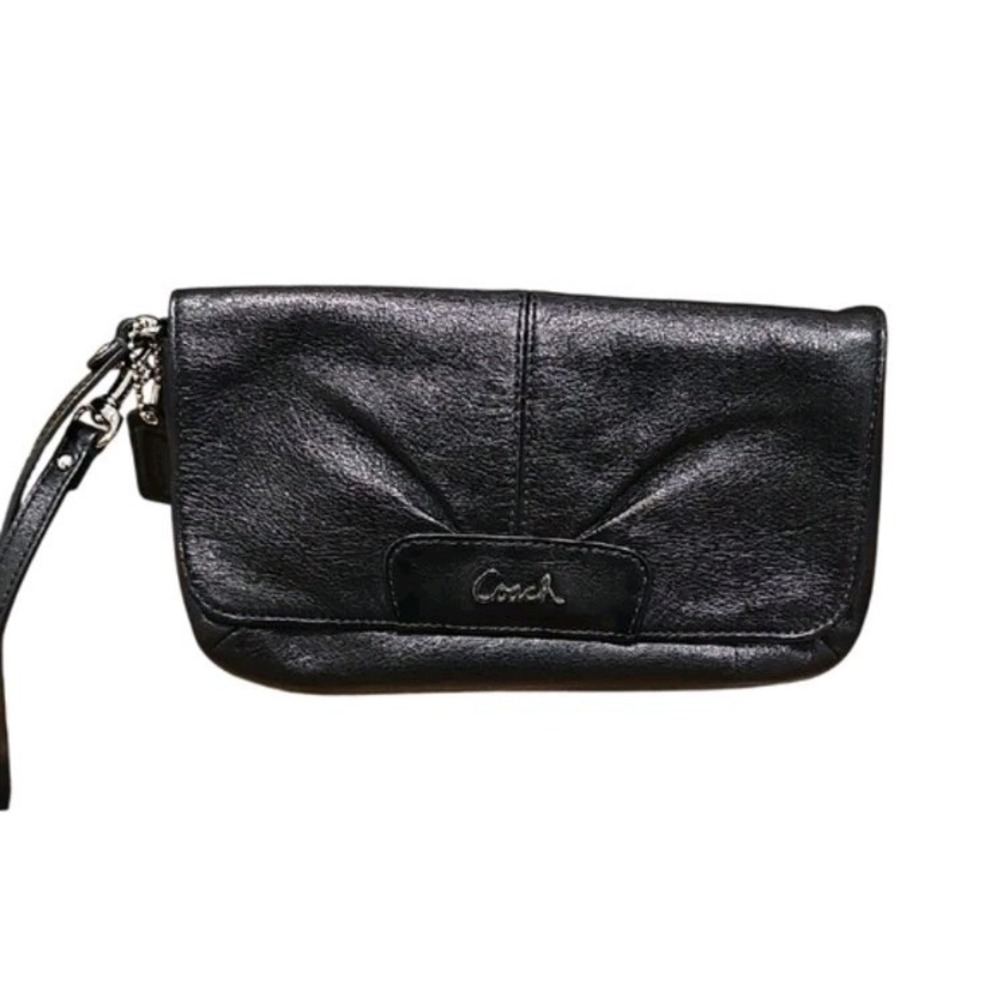 Y2K Coach Black Wallet 2009 Wristlet Handbag Authenticated Ashley